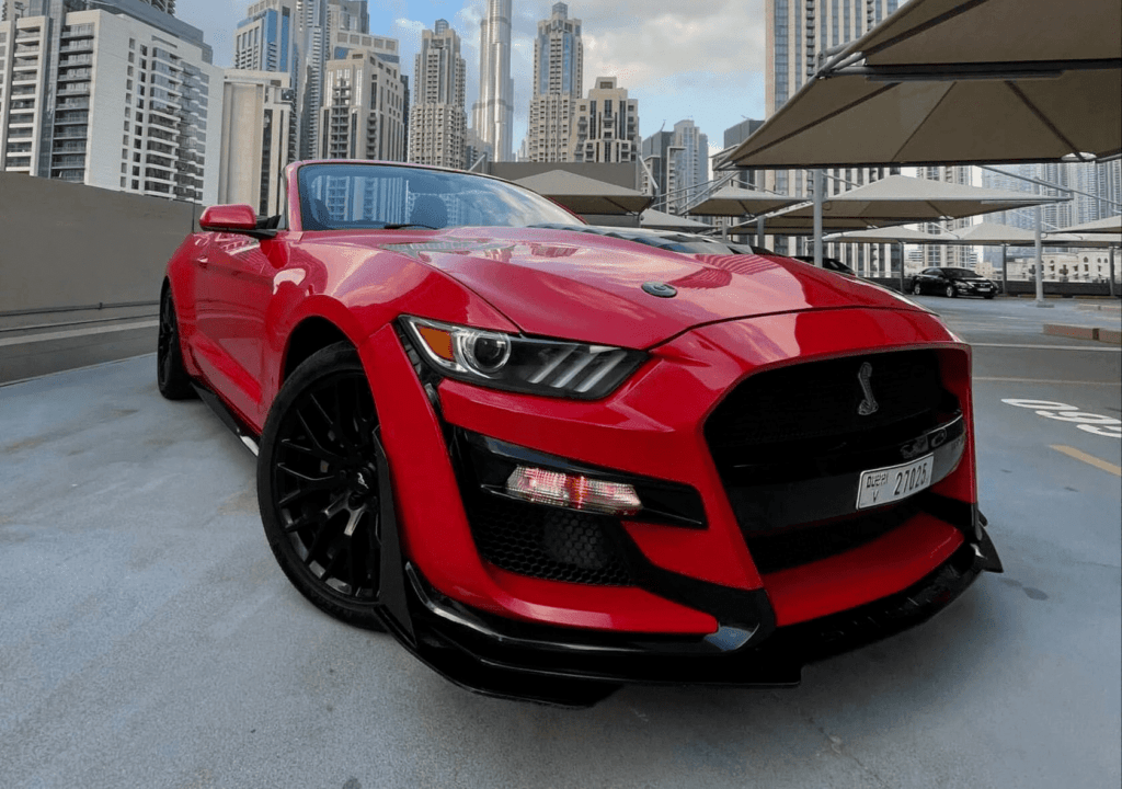 Ford Mustang EcoBoost Convertible V4 2021 for rent in Dubai