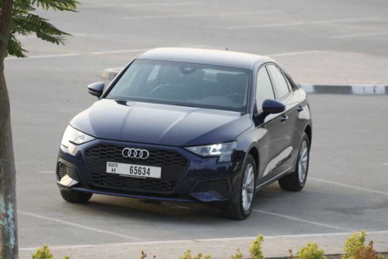 Audi A3 2023 Blue for rent