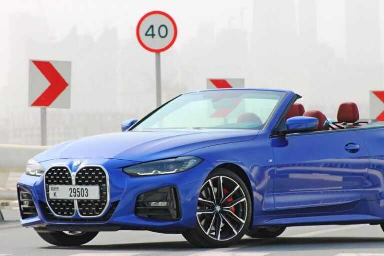 BMW 4 series blue 2022 напрокат
